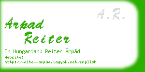 arpad reiter business card